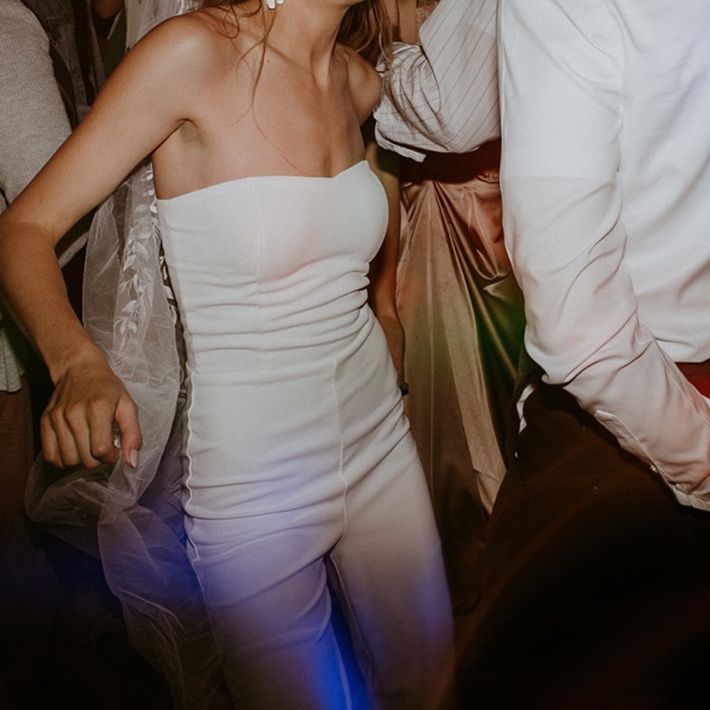 Lulus | Edith White Strapless Jumpsuit - Picture 8 of 9